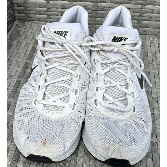 Nike Men\'s Lunarglide 6‎ White Grey Black Running Shoes Size 12.5